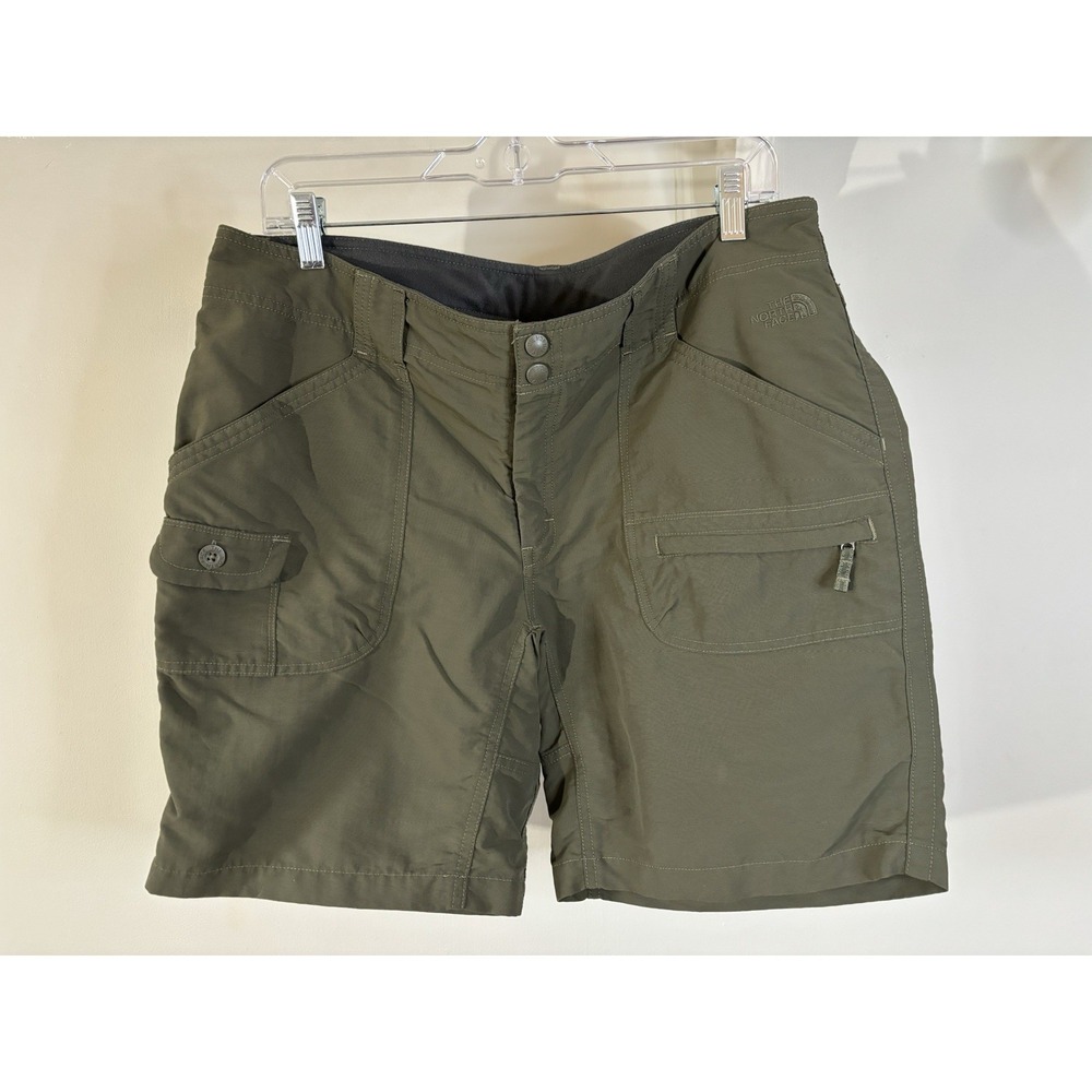 THE NORTH FACE Green Nylon Cargo Shorts 16 Women's Hiking Outdoors Work Wear